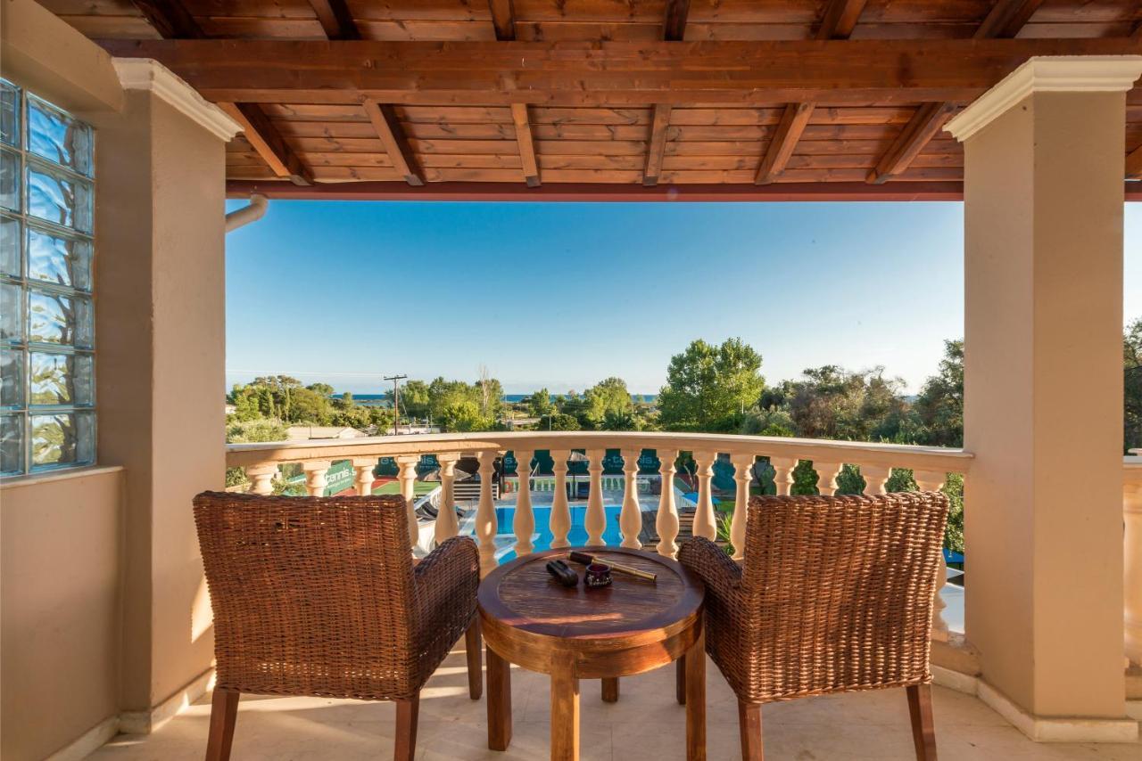 Villa Maxim With Private Pool & Tennis Court Halikounas Exterior foto